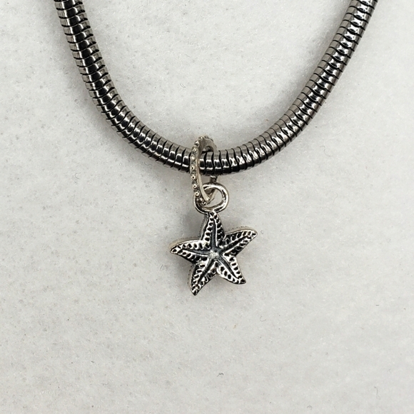 CHARM Sterling Silver 925 Starfish Seastar Dangle Charm - Picture 3 of 5